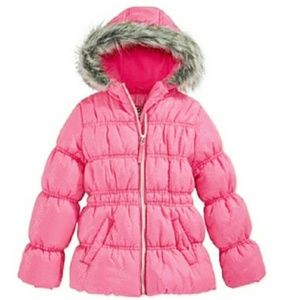 KIDS PINK PUFFER JACKET